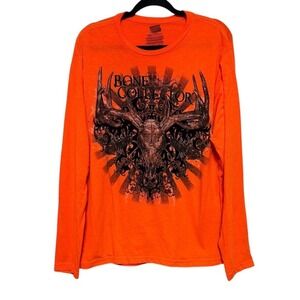 Bone‎ Collector Grunge Graphic Long Sleeve Tee Men's Size Large Edgy Streetwear